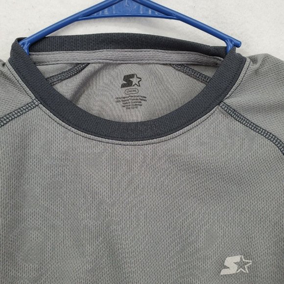 Starter Dri-Star Shirt Men's Long Sleeve Crew Neck Pullover Gray Large - Picture 7 of 12